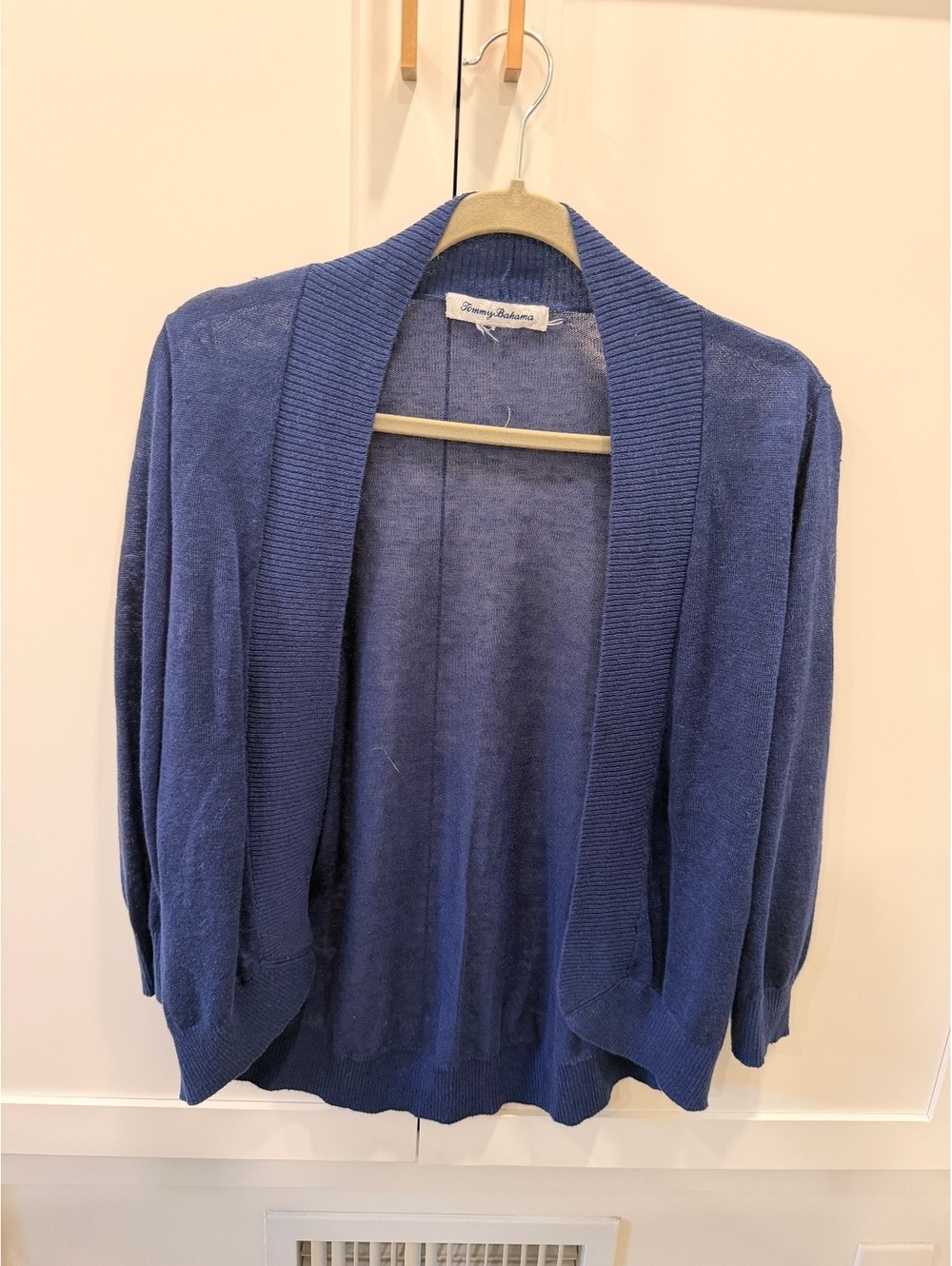Tommy Bahama blue linen cardigan